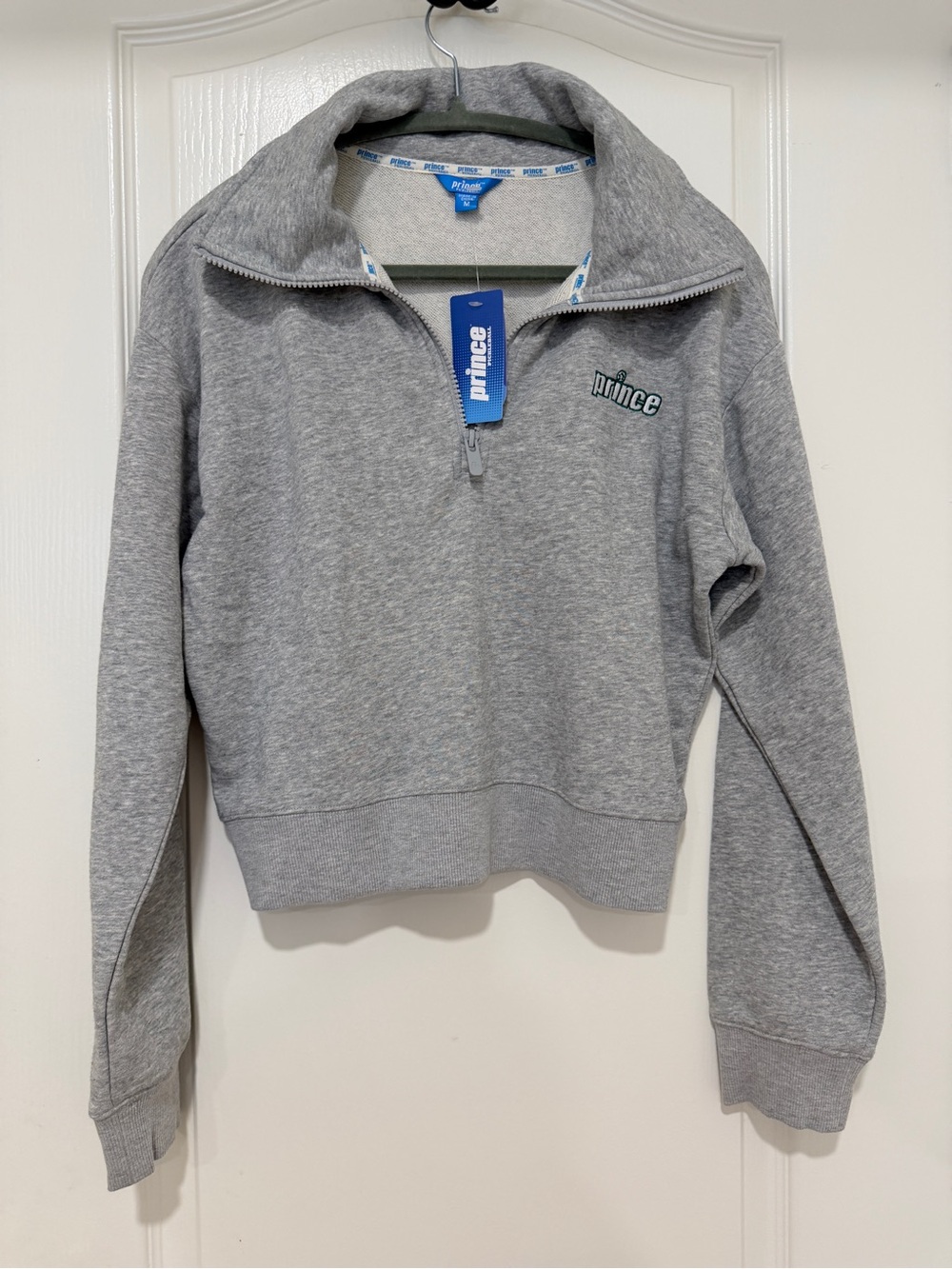Prince Pickleball Women’s Gray Quarter Zip Sweatshirt NWT Size M